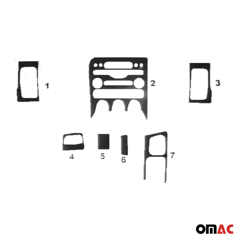 Innenraum Dekor Cockpit für Honda City 2006-2016 Aluminium Optik 7tlg