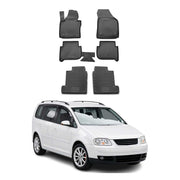 OMAC Gummi Fußmatten für VW Touran 2003-2015 7 Sitze Automatten Schwarz 6tlg