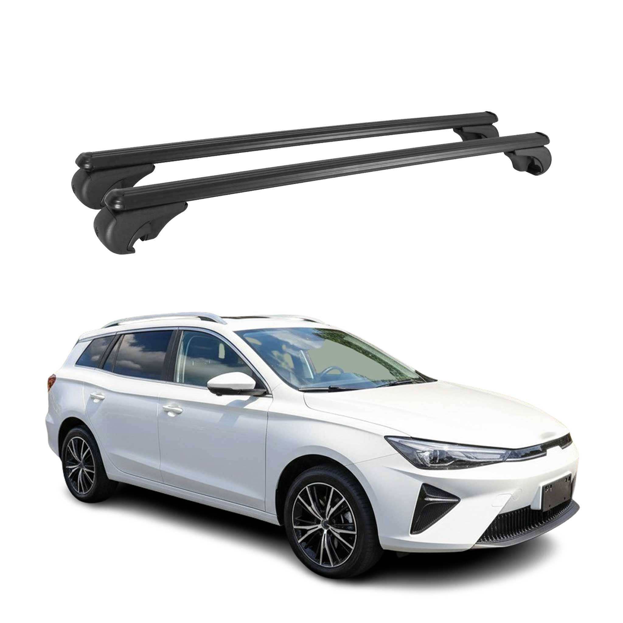 Dachträger Grundtäger für MG 5 EV 2017-2026 75kg Aluminium Schwarz 2 tlg