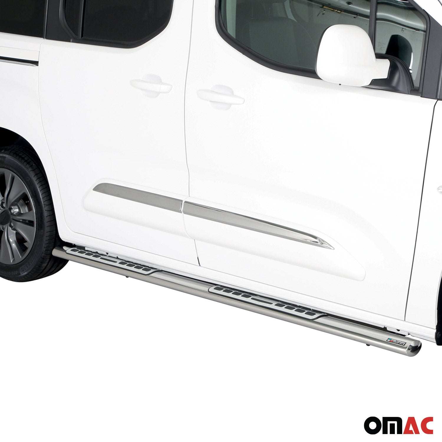 Stahl Schwellerrohre Trittbretter für Toyota Proace City Verso 2019-2026 Kurzer