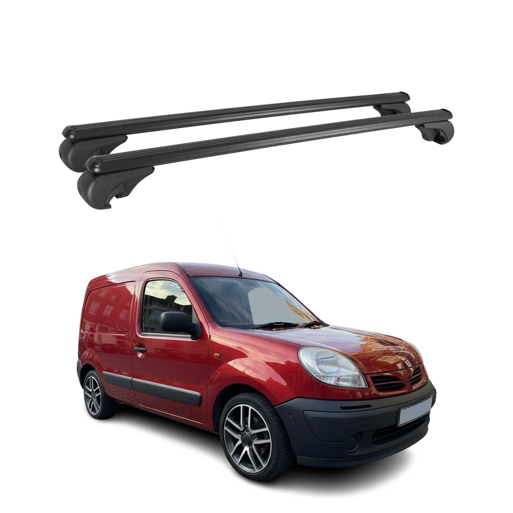 Dachträger Grundtäger für Nissan Kubistar 2003-2009 75kg Metall Schwarz 2 tlg