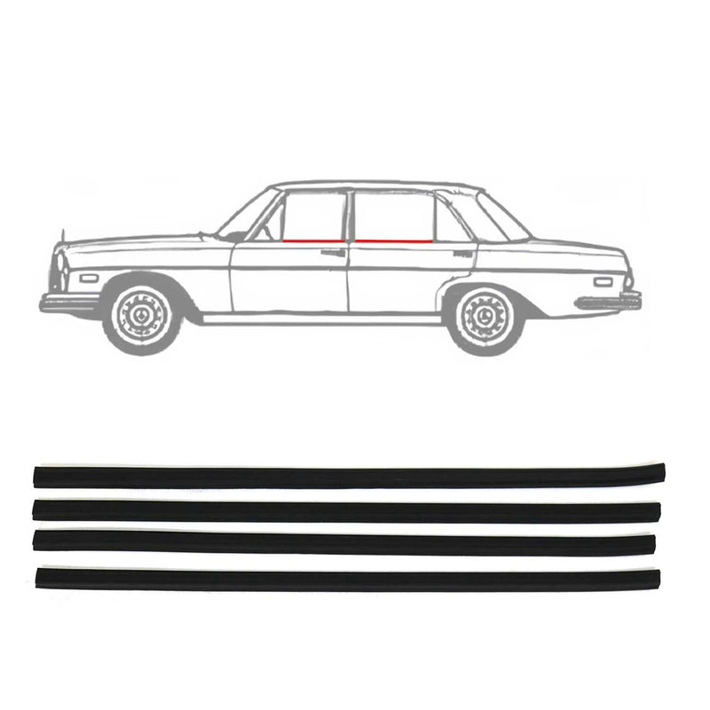 Außenkante Dicht Staub Horizontale Leiste für Mercedes W115 1968-1980 ABS 4tlg