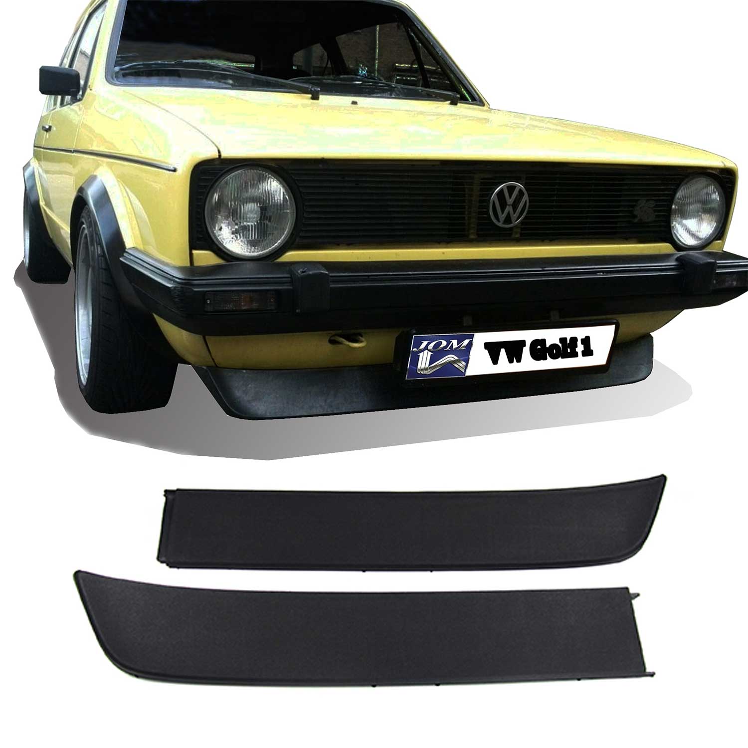 JOM Frontspoiler Lippe Splitter für VW Golf mk1 1974-1983 schwarz matt 2tlg