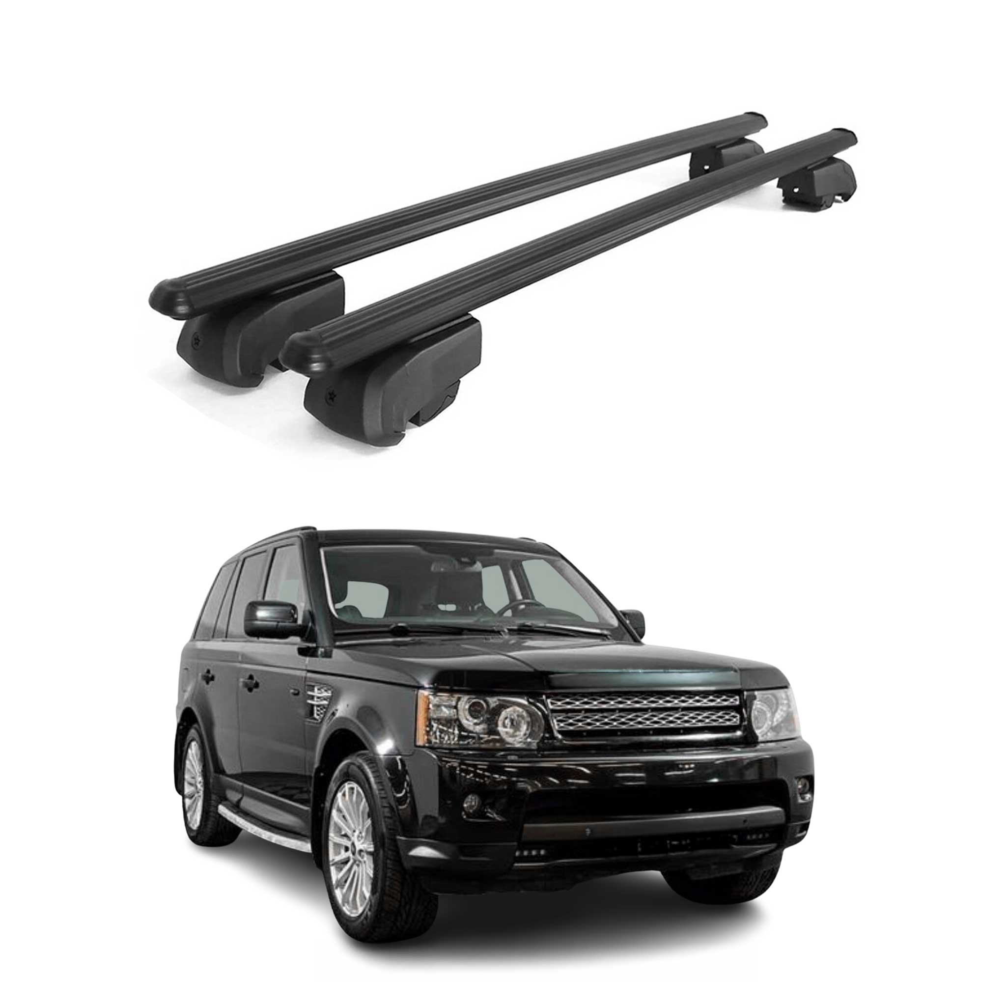 Dachträger Gepäckträger für Range Rover Sport L320 2005-2013 ABE Schwarz 2x