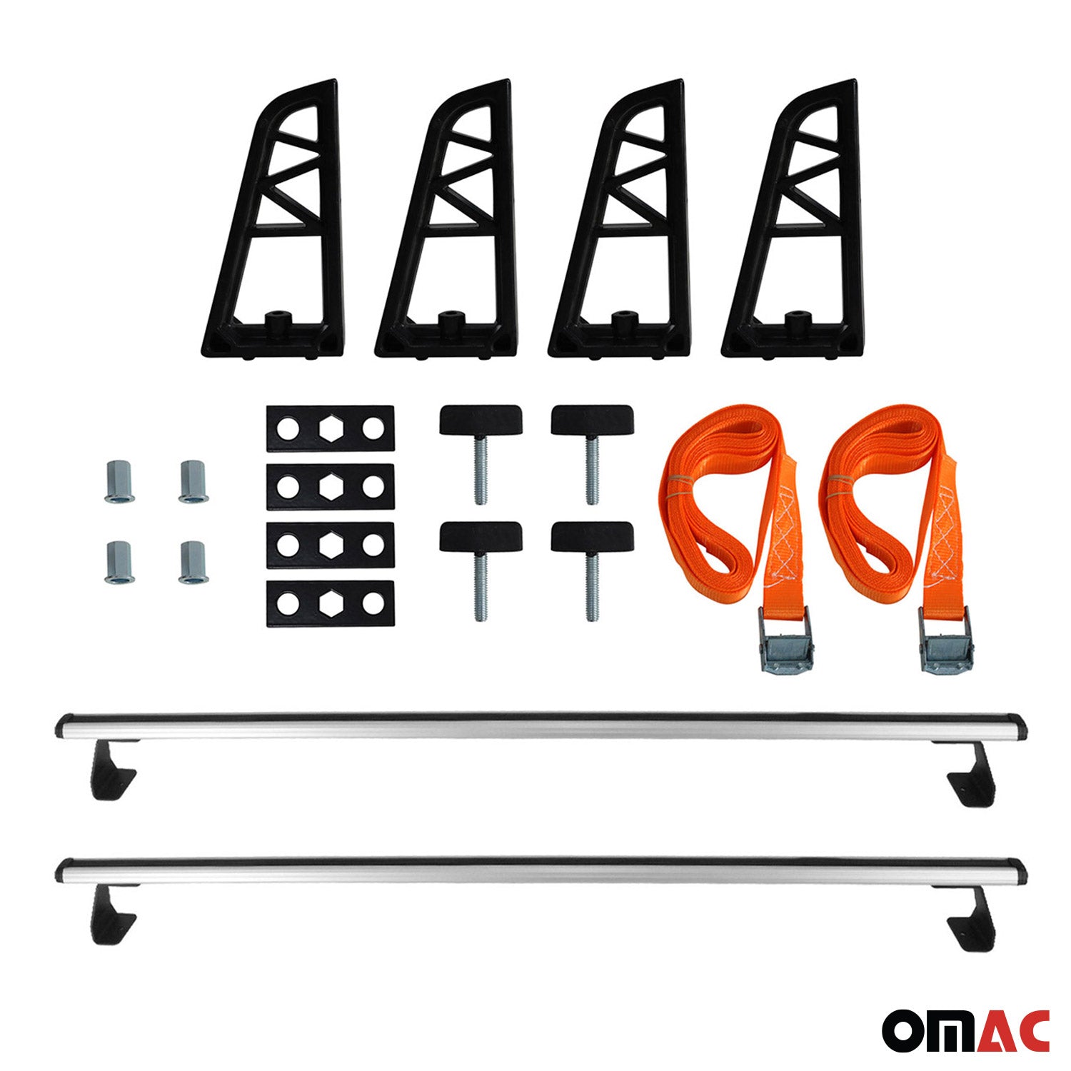2x Dachträger + Leiterhalter Set für VW T5 T6 Transporter 2003-2024 Grau