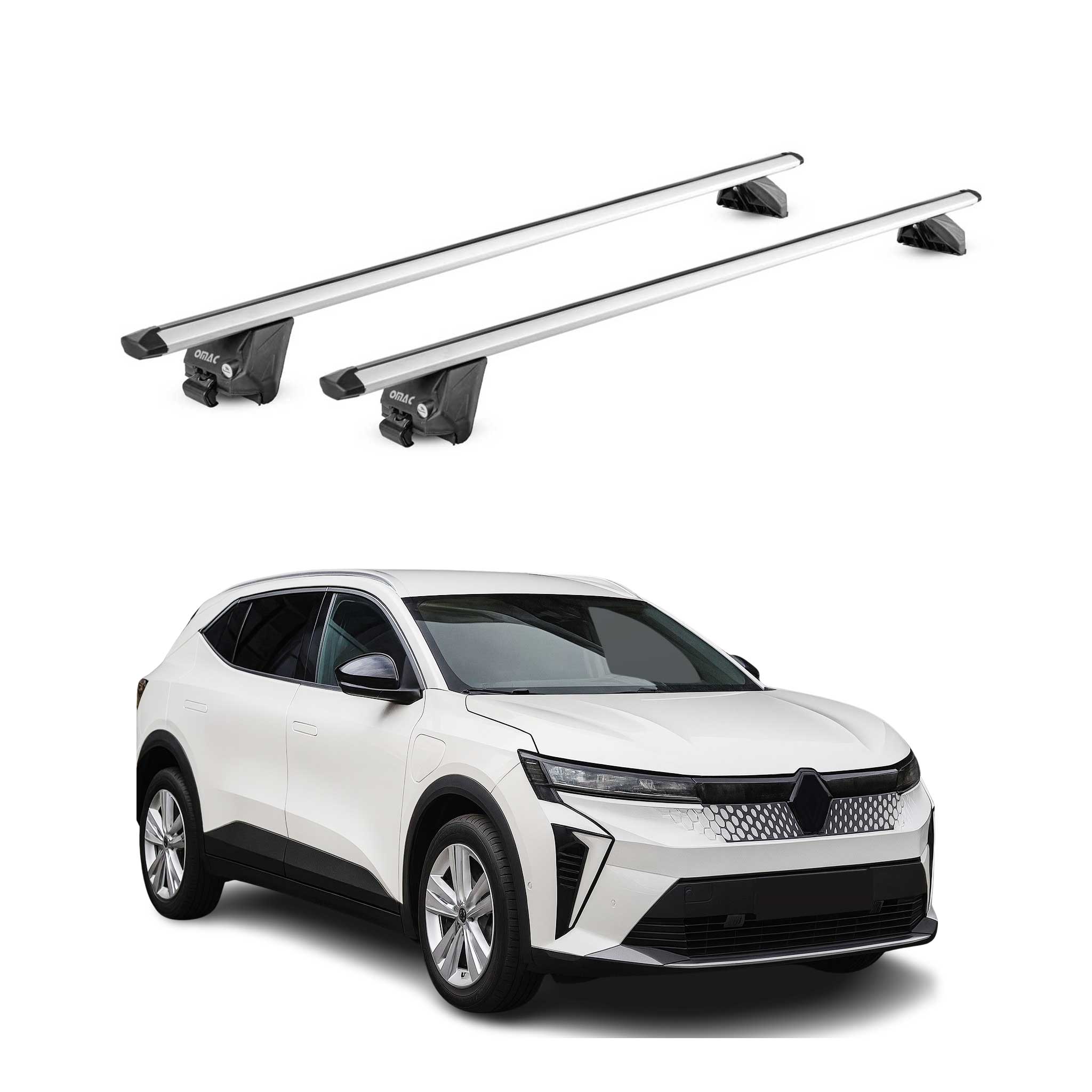 Dachträger Grundträger für Renault Scenic V E-Tech 2024-2026 100kg Alu Silber