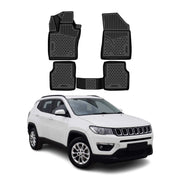OMAC Gummimatten Fußmatten für Jeep Compass 2017-2025 TPE Automatten Schwarz 4x