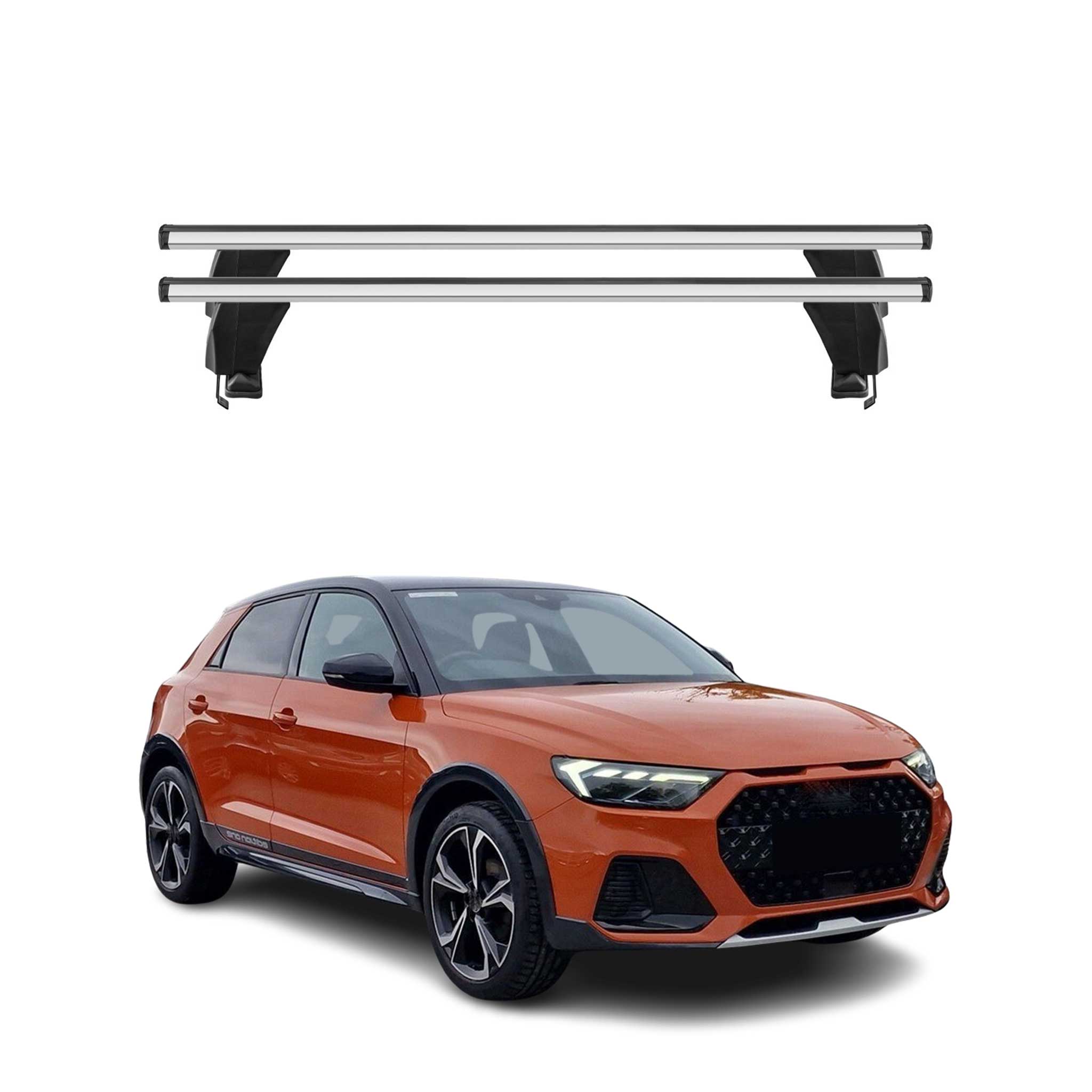 Menabo Dachträger für Audi A1 City Carver Allstreet 2019-2026 50kg Alu Silber 2x