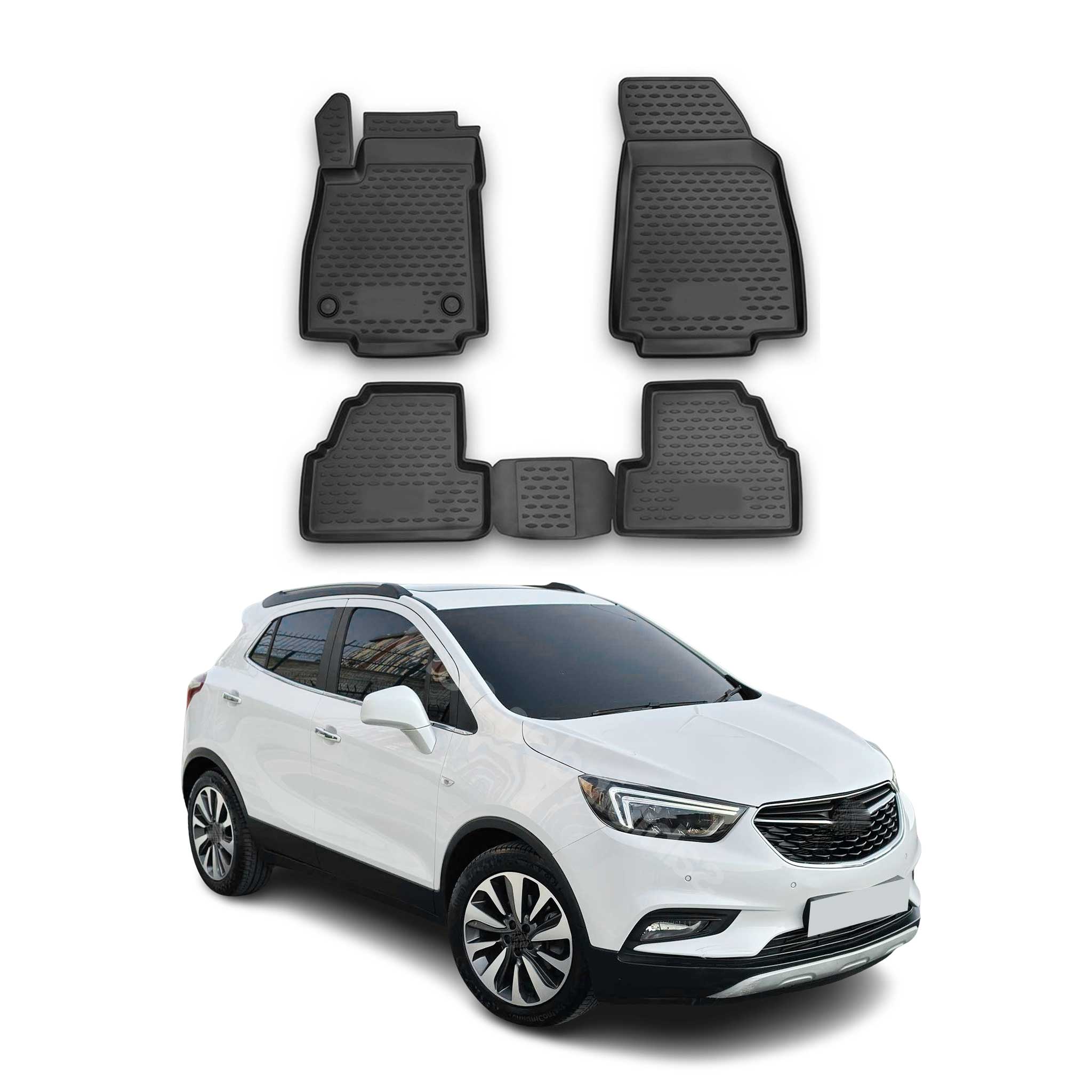 OMAC Gummimatten Fußmatten für Opel Mokka Mokka X 2012-2020 TPE Schwarz 4x
