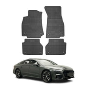 OMAC Gummi Fußmatten für Audi A7 C8 Sportback 2018-2026 Automatten Schwarz 4x