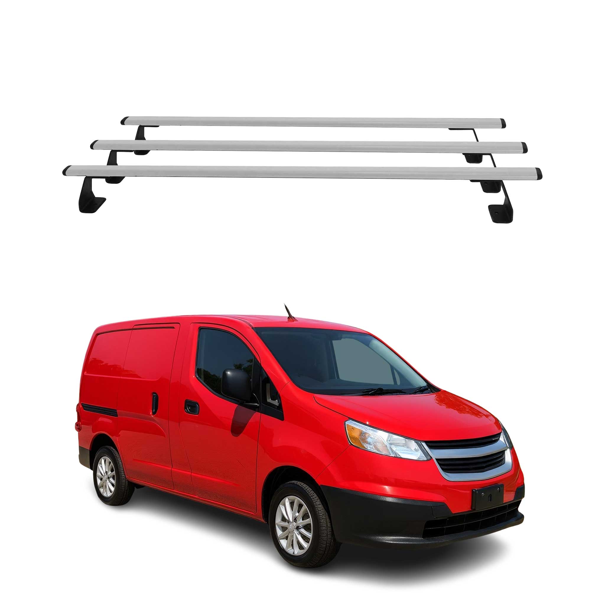 Dachträger Grundtäger für Nissan NV200 2009-2021 75kg Stahl Silber 3 tlg