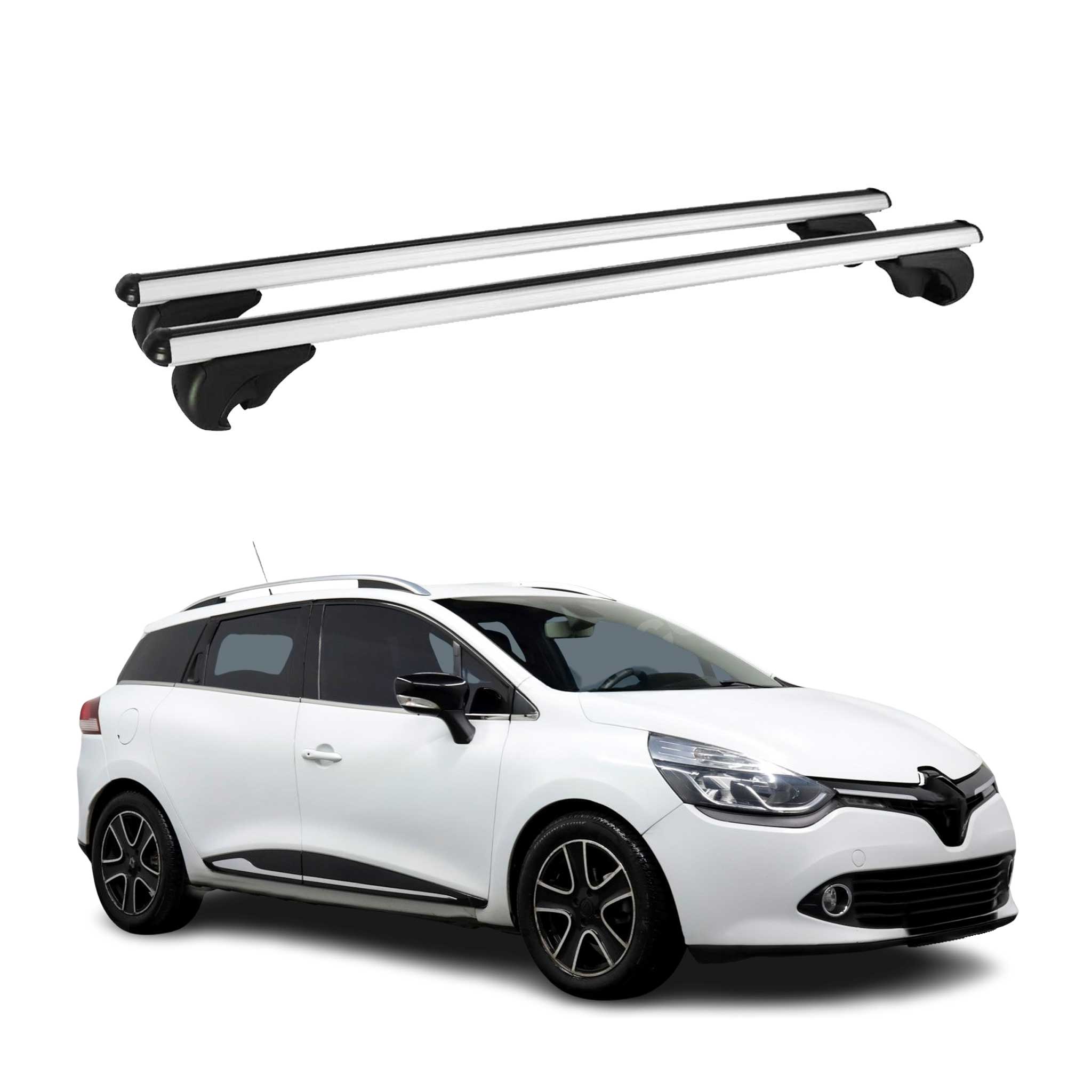 Dachträger Grundtäger für Renault Clio Grandtour 2012-2025 75kg Alu Silber 2 tlg