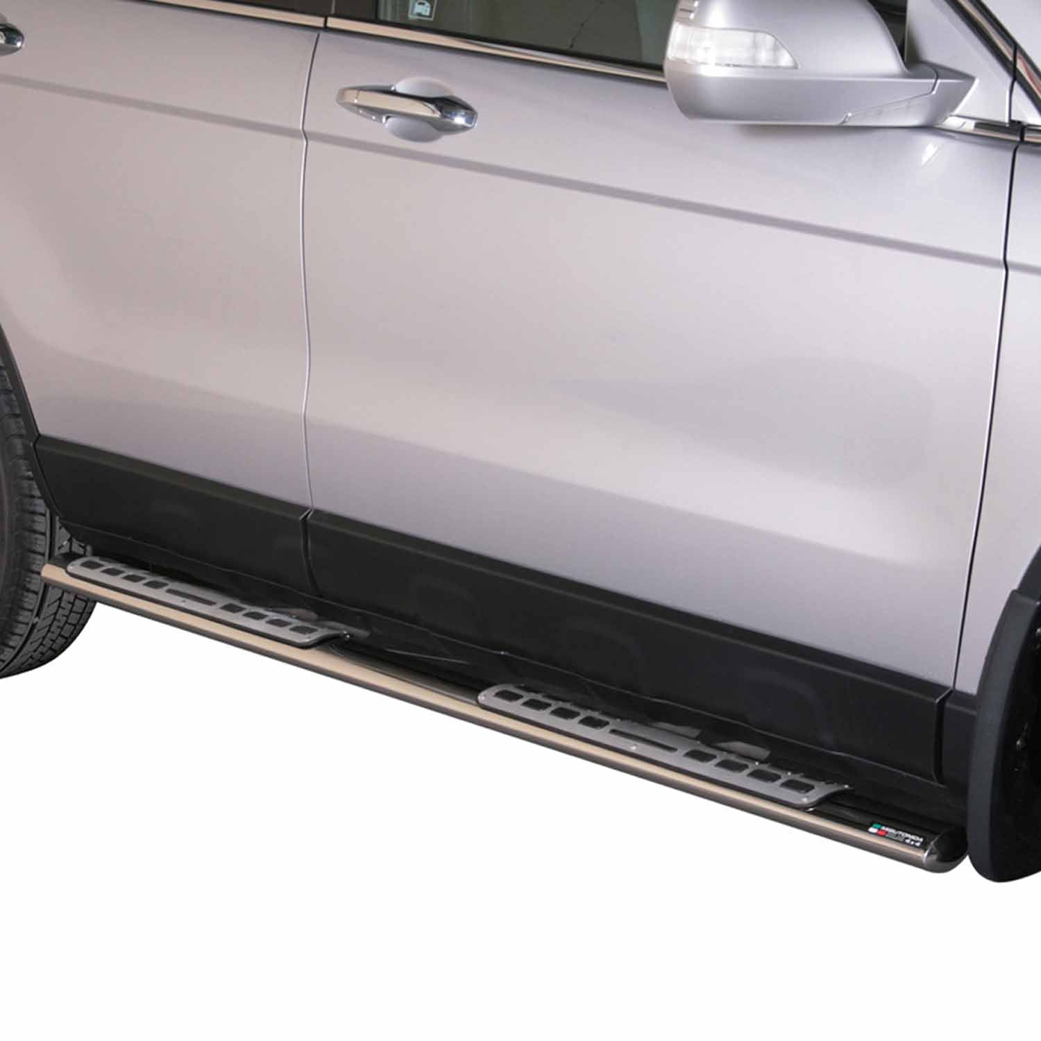 Edelstahl Seitenschweller Schwellerrohre für Honda CR-V 2010-2012 Silber