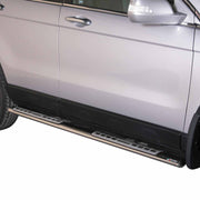 Edelstahl Seitenschweller Schwellerrohre für Honda CR-V 2010-2012 Silber