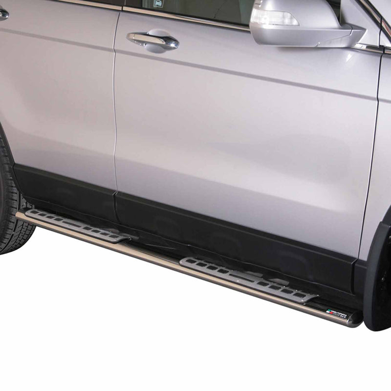 Edelstahl Seitenschweller Schwellerrohre für Honda CR-V 2010-2012 Silber