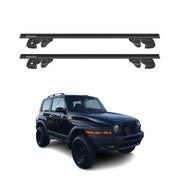 Dachträger Grundtäger für SsangYong Korando II 1996-2006 Alu 90kg TÜV Schwarz 2x