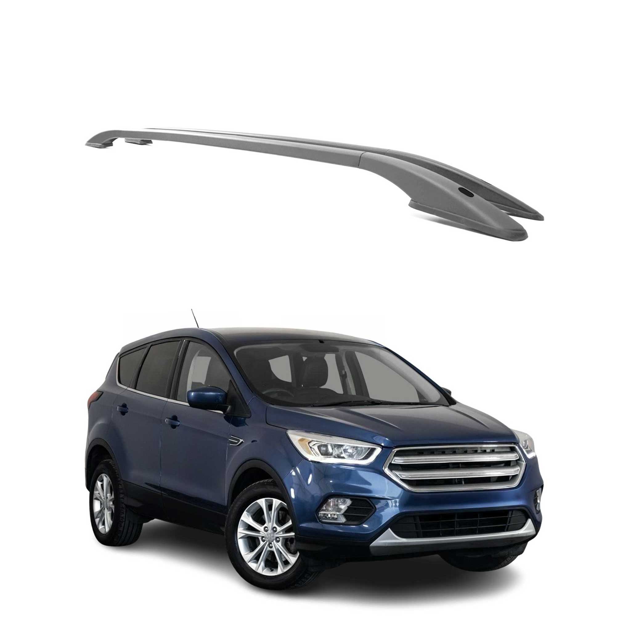 Dachreling Relingträger Aluminium für Ford Kuga II 2012-2019 Alu Silber 2x