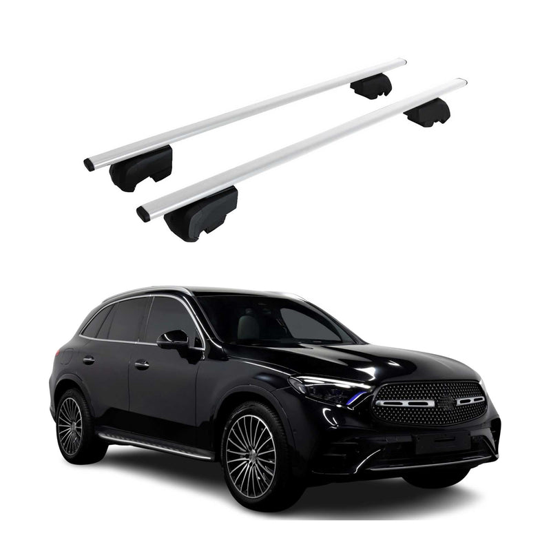 Dachträger Grundtäger für Mercedes GLC X254 2022-2025 75kg Metall Silber 2 tlg