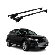 Menabo Dachträger Grundtäger für Audi Q5 mk2 2017-2024 75kg Alu Schwarz 2 tlg