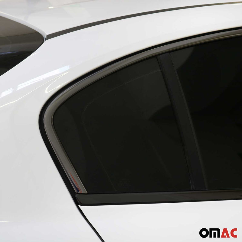 Fensterleisten Zierleisten für Fiat Tipo 2015-2025 Edelstahl Dunkel 4tlg