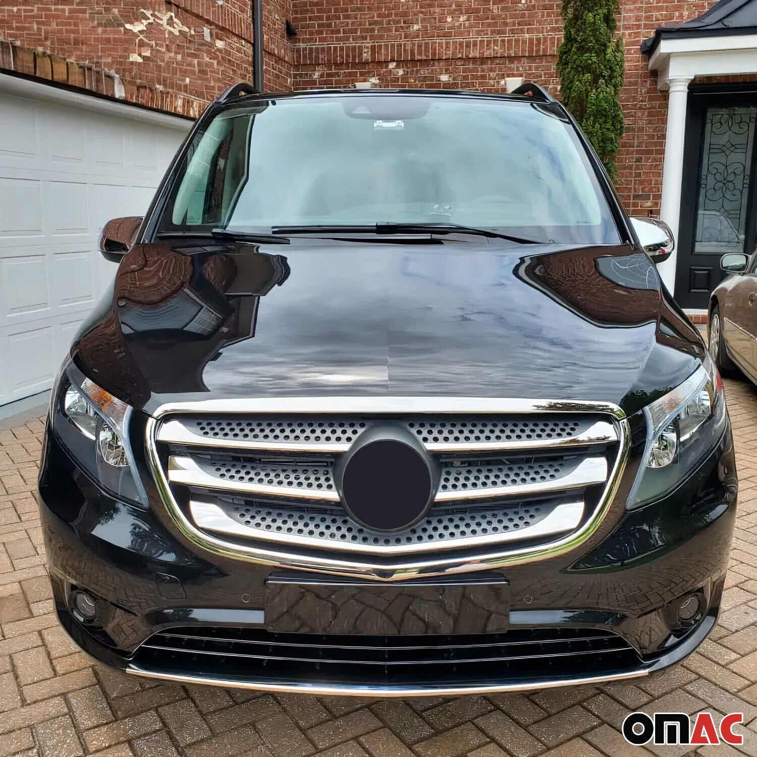 Kühlergrill Leisten Grillleisten für Mercedes Vito W447 2014-26 Edelstahl Chrom