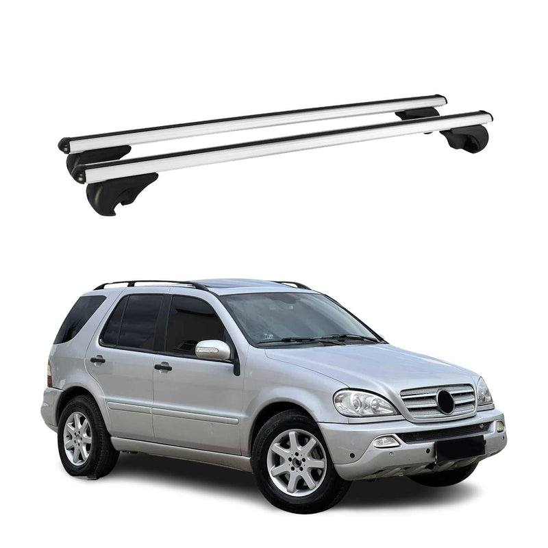 Dachträger Grundtäger für Mercedes ML Klasse W163 1998-2005 75kg Silber Alu 2x