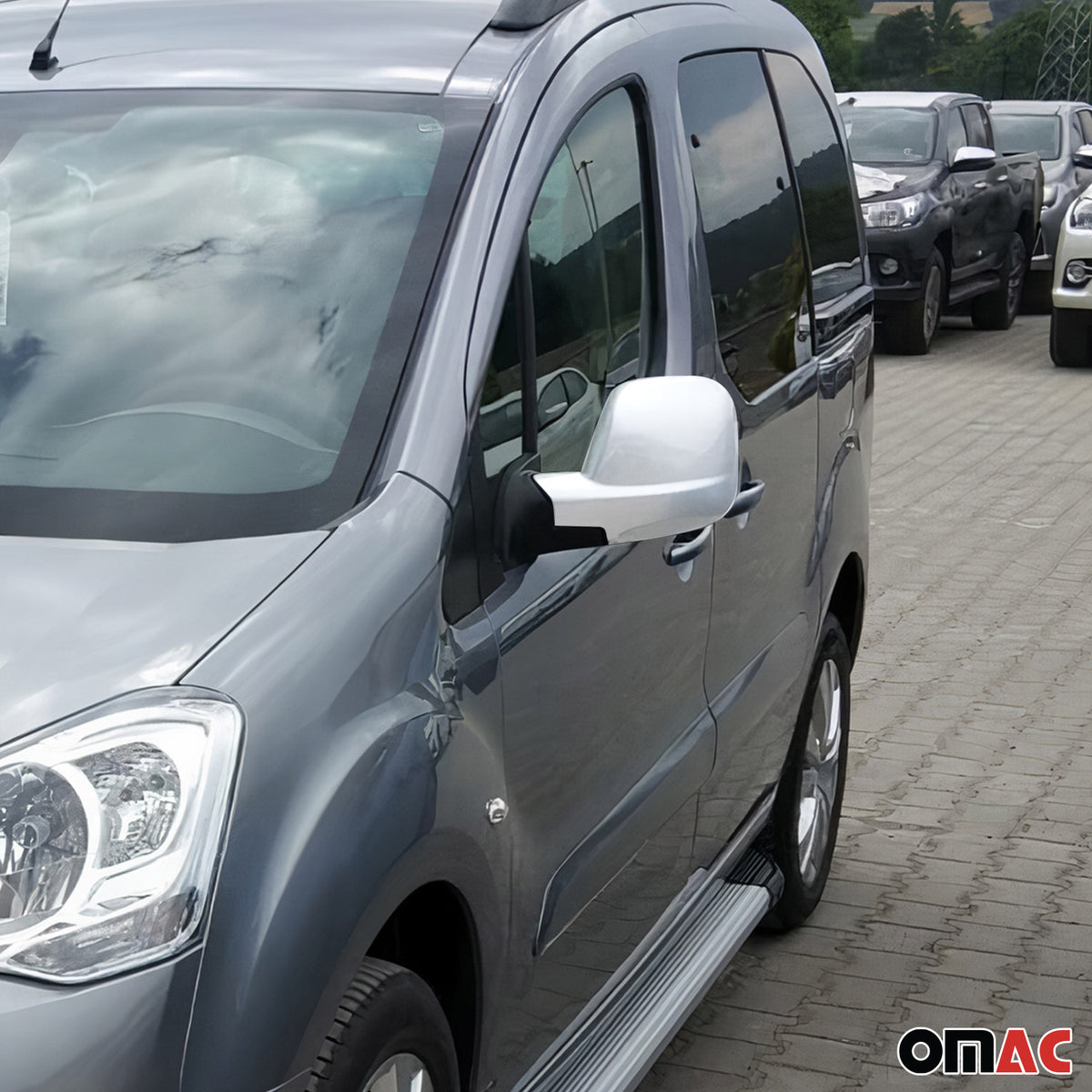 Spiegelkappen Spiegelabdeckung für Citroen Berlingo 2008-2012 Chrom ABS Matt