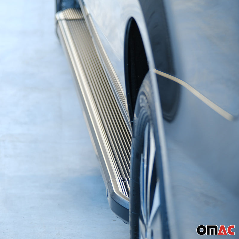 Aluminum side skirts running boards for Hyundai ix35 2010-2015 black 2 pieces