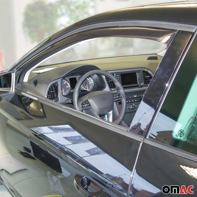 Windabweiser Regenabweiser für Seat Leon SC Coupe 2013-2018 3tür Dunkel Acryl 2x