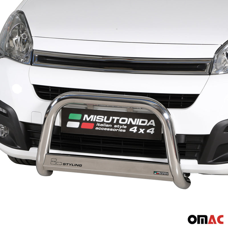 Frontbügel Frontschutzbügel für Citroen Berlingo 2015-2018 ø63mm Stahl Silber
