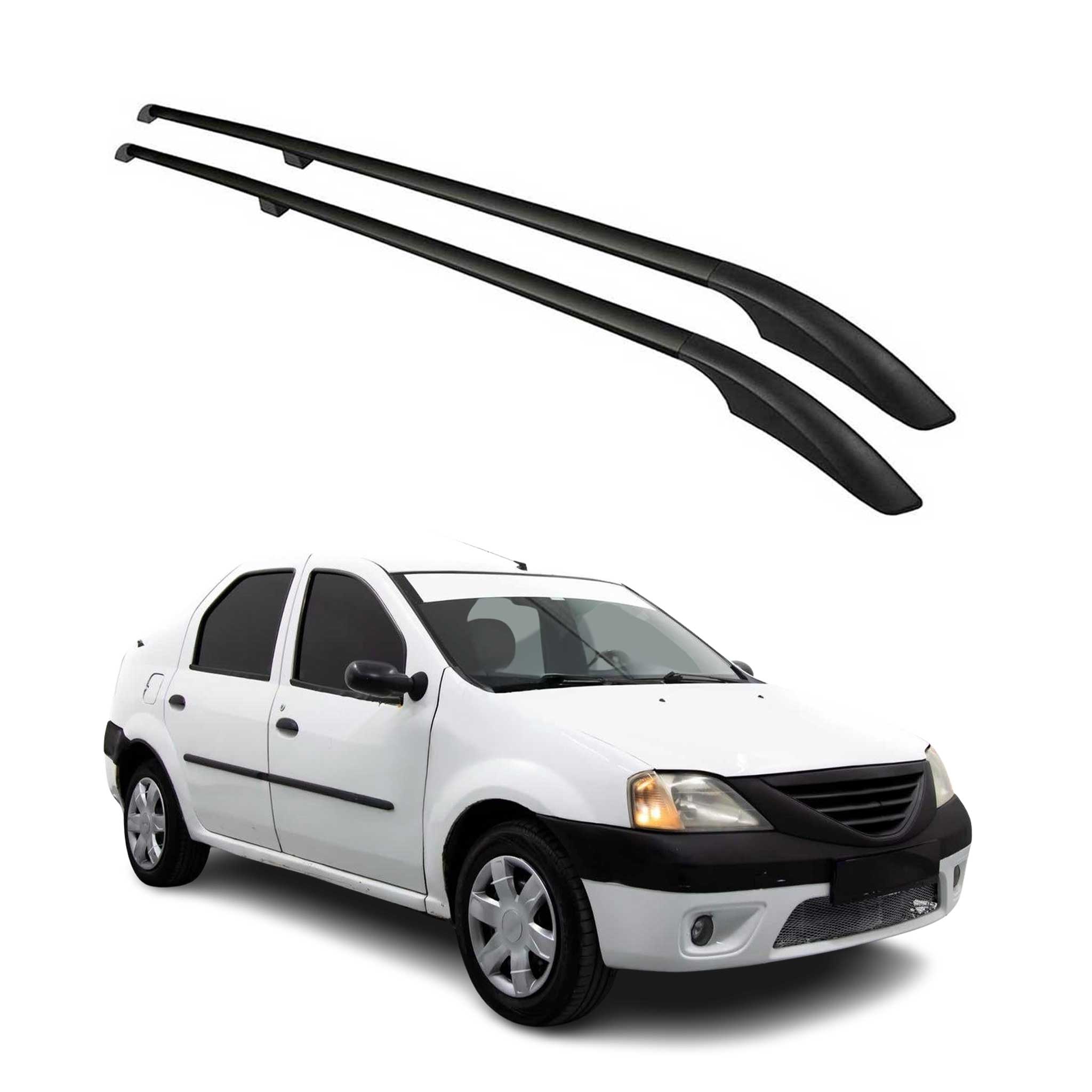 Dachreling Dachgepäckträger für Dacia Logan MCV Kombi 2006-2013 Alu Schwarz