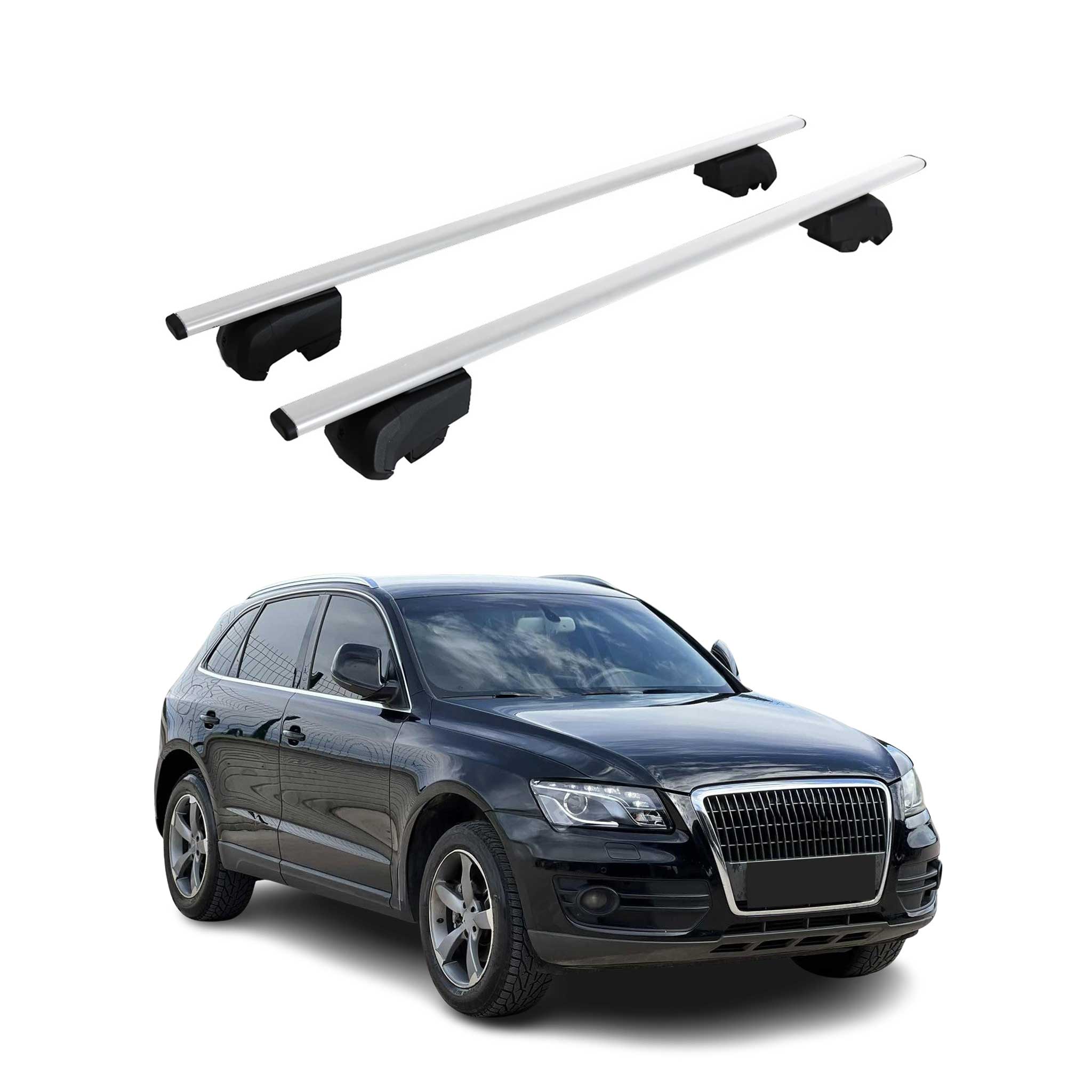 Dachträger Gepäckträger für Audi Q5 8R 2008-2017 Grundträger ABE Silber 2x