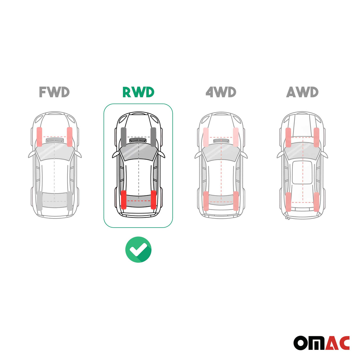 OMAC Gummi Fußmatten für Lexus GS 2012-2020 RWD Premium 3D Automatten Schwarz 4x