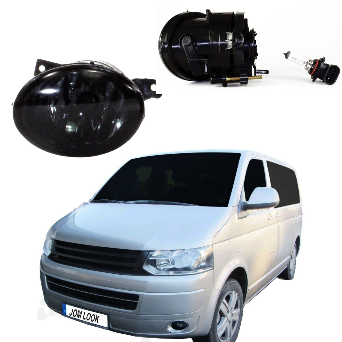 JOM Nebelscheinwerfer für VW T5 Transporter Multivan 2009-2015 smoke Schwarz