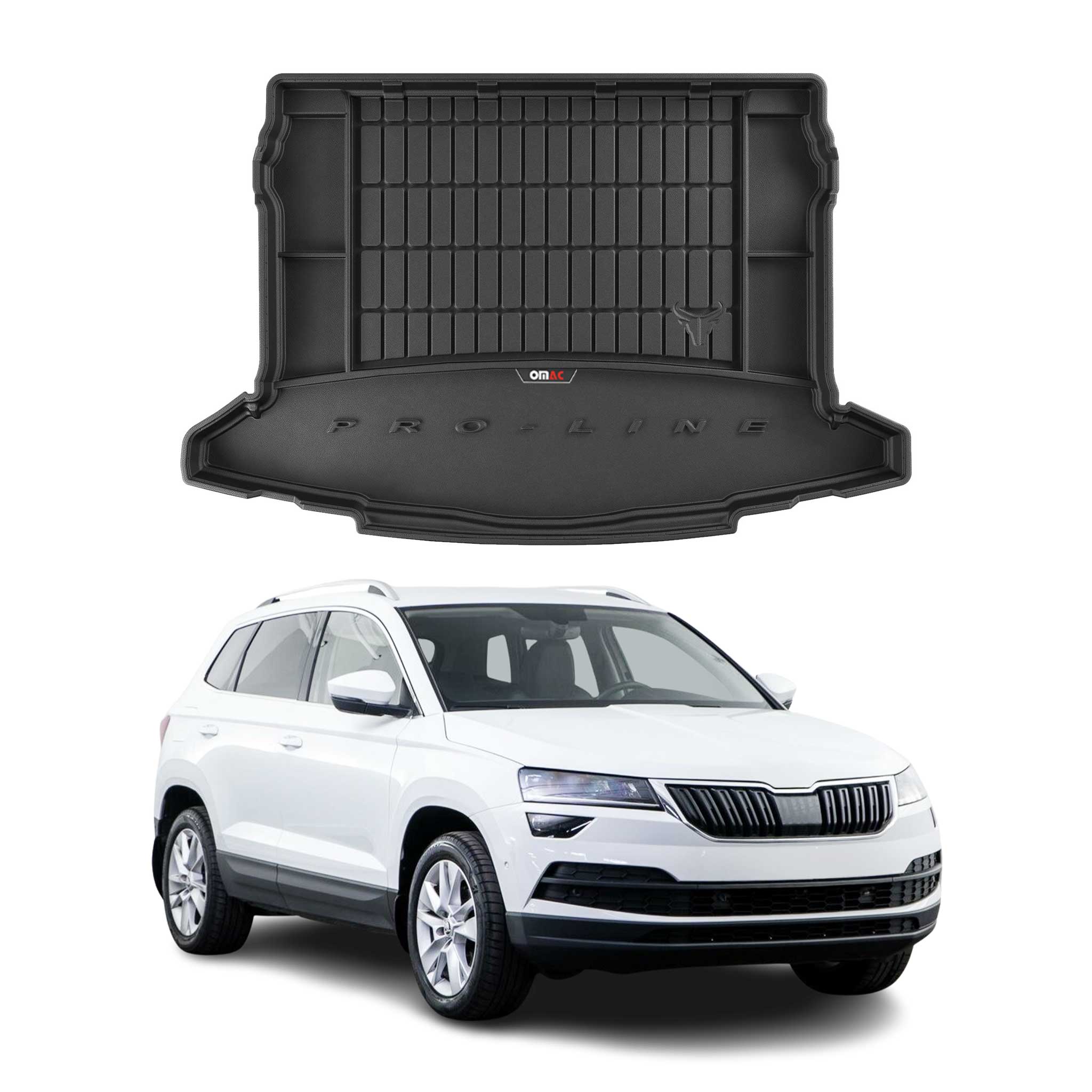 OMAC Gummi Kofferraumwanne für Skoda Karoq 2017-2026 Untere TPE Laderaumwanne