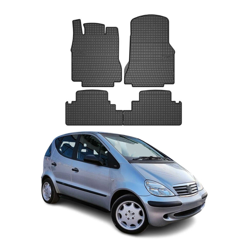 OMAC Gummi Fußmatten für Mercedes A Klasse W168 1997-2004 Automatten Schwarz 4x