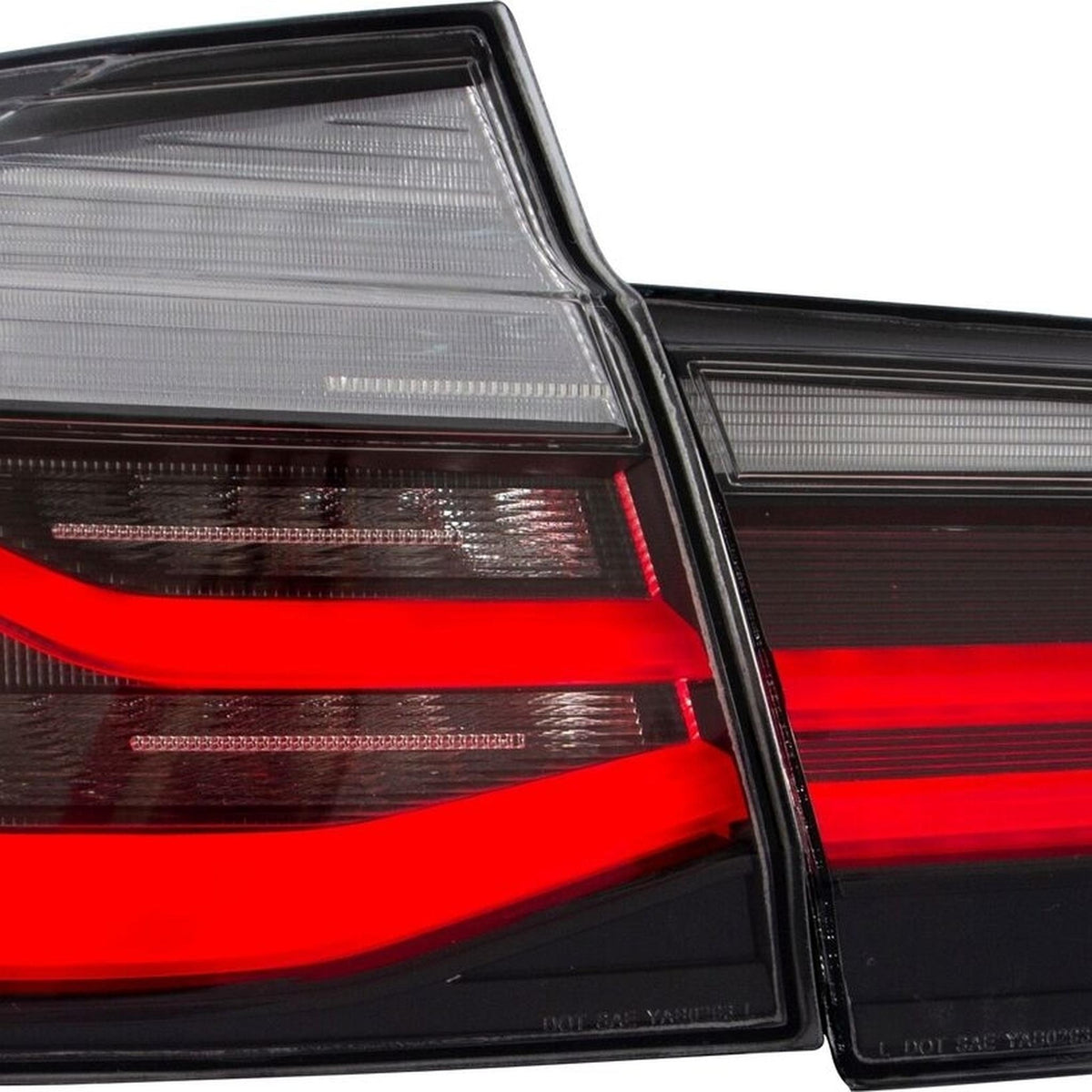 JOM LED Lightbar Rückleuchten für BMW F30 Limousine 2011-2019 dunkel Rot