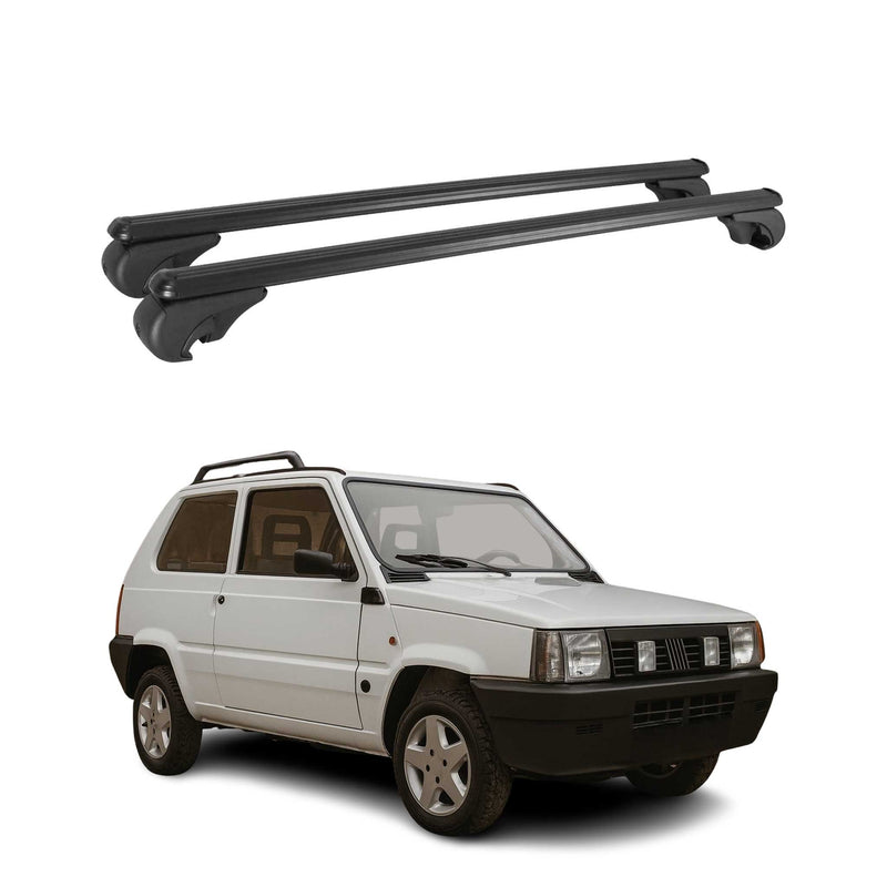 Dachträger für Fiat Panda 1980-2003 Gepäckträger Grundträger Alu Schwarz 2x