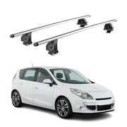 Alu Dachträger für Renault Scenic III X-Mod 2009-2016 TÜV T-Nut 75 kg 2x Silber