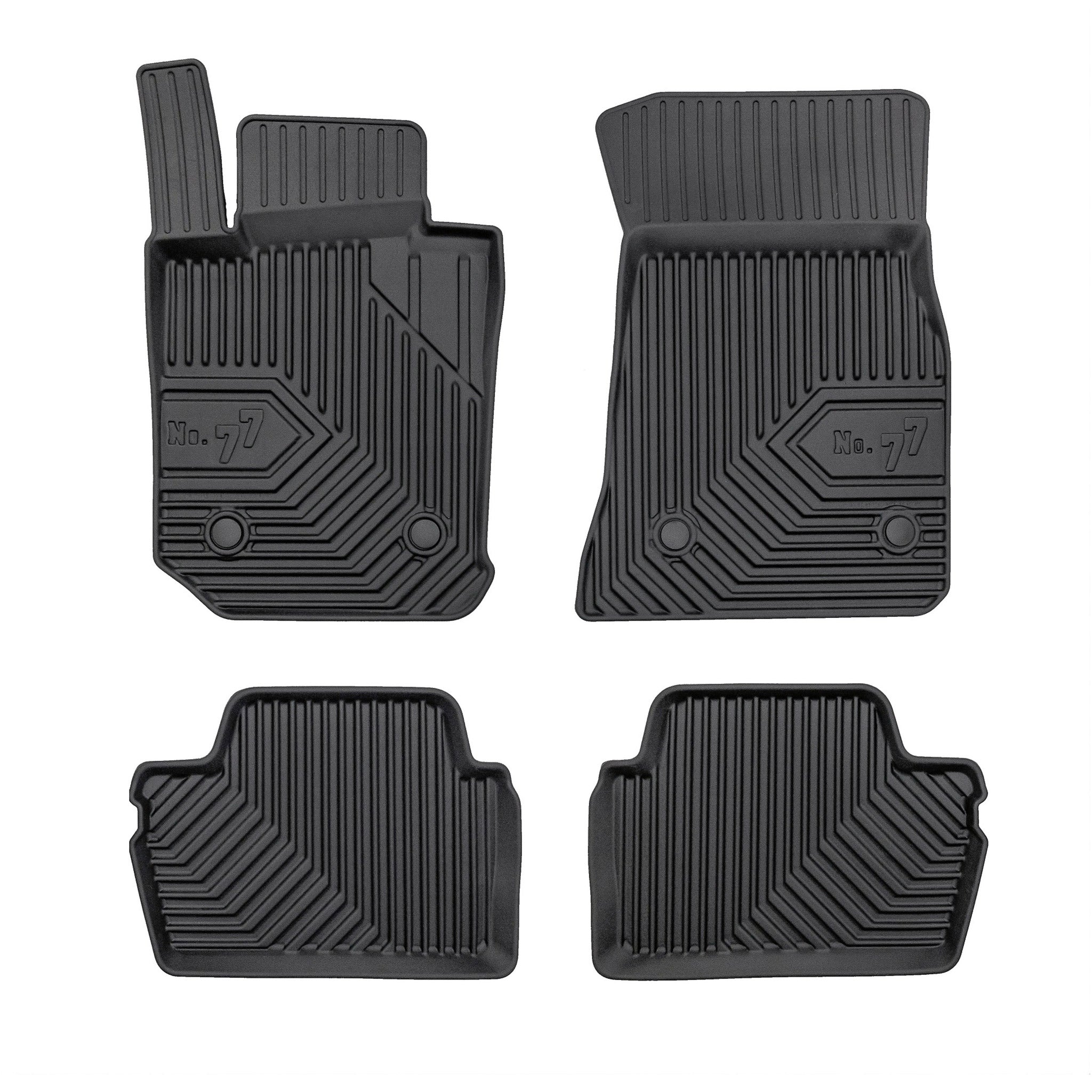 Fußmatten Gummimatten No.77 für BMW 2er Coupe G42 2021-2026 TPE Schwarz 4 tlg