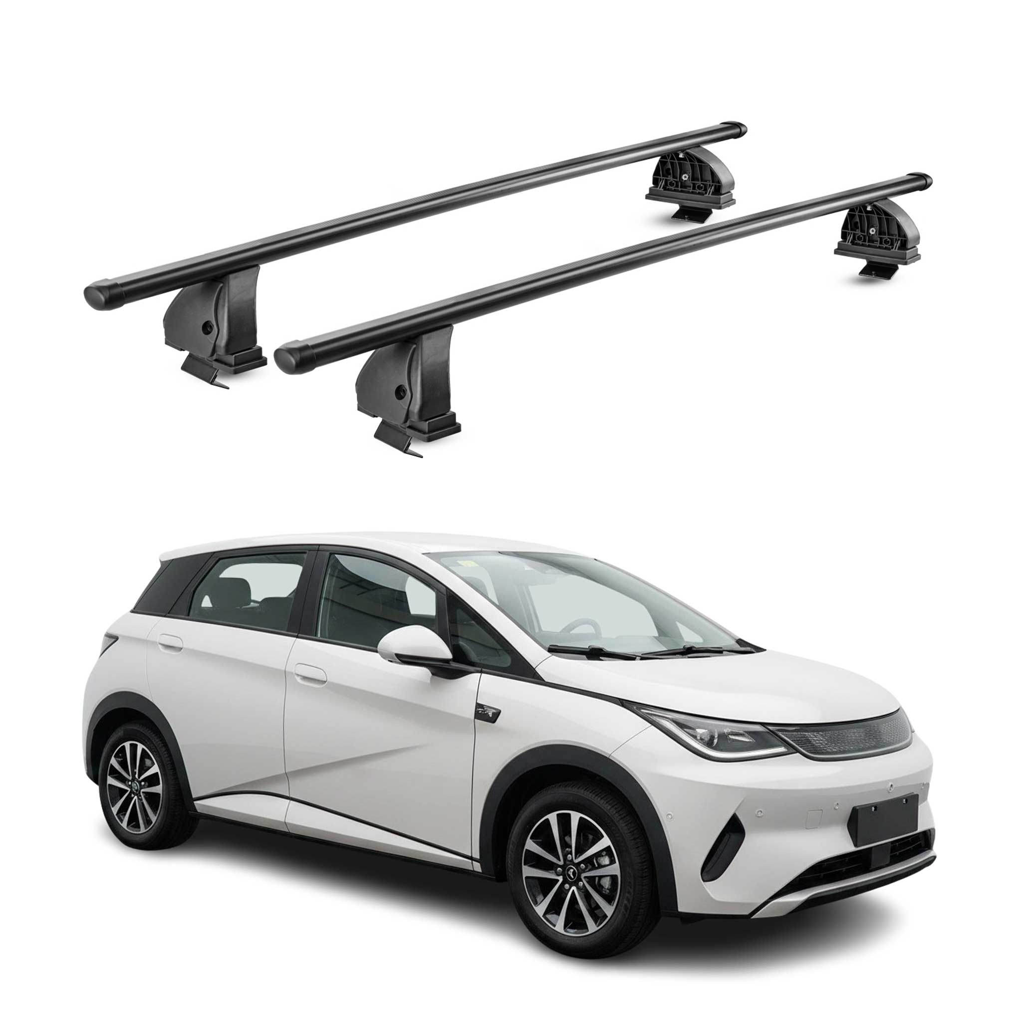 Stahl Dachträger für BYD Dolphin 2023-2026 TÜV Abschließbar 75 kg 2tlg Schwarz