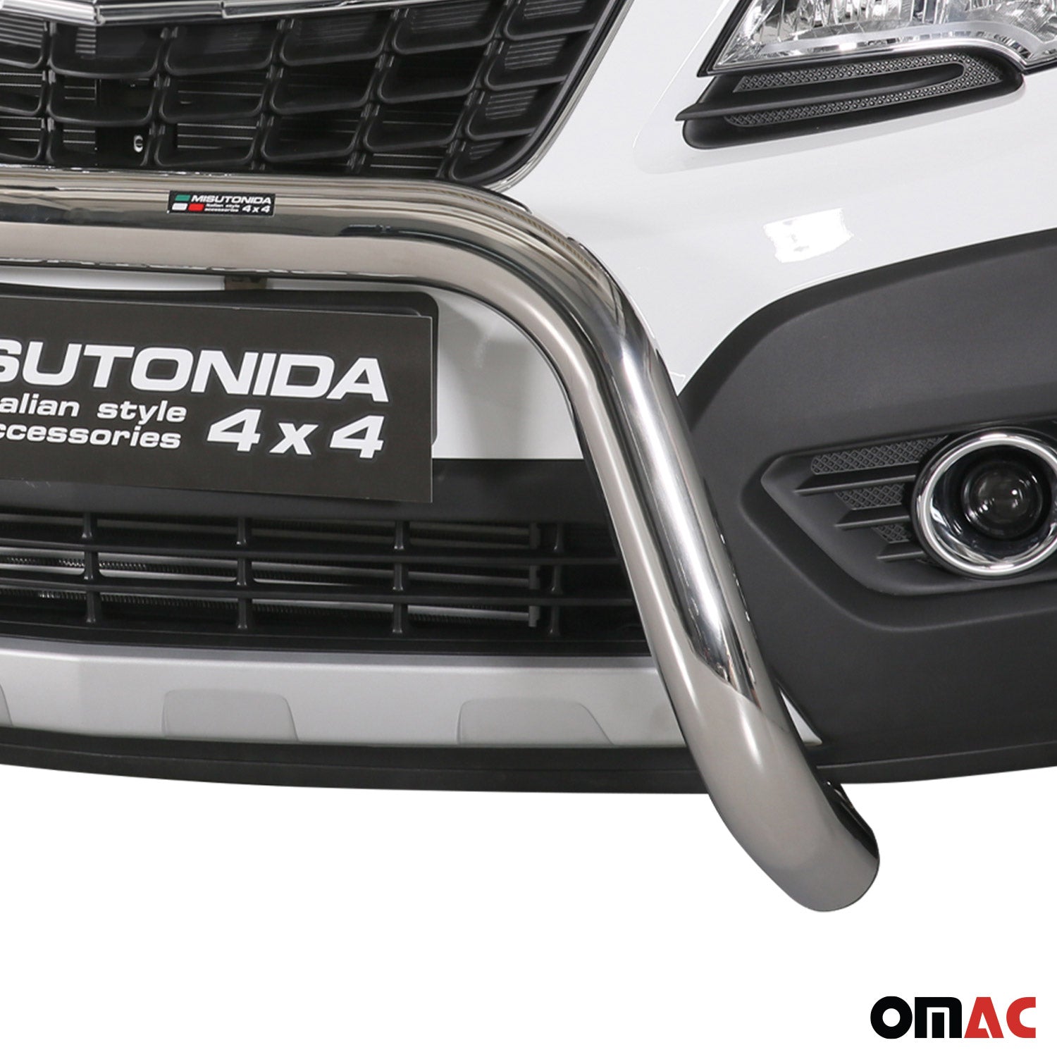 Frontbügel Frontschutzbügel für Opel Mokka 2012-2016 ø76mm Stahl Silber Schutz