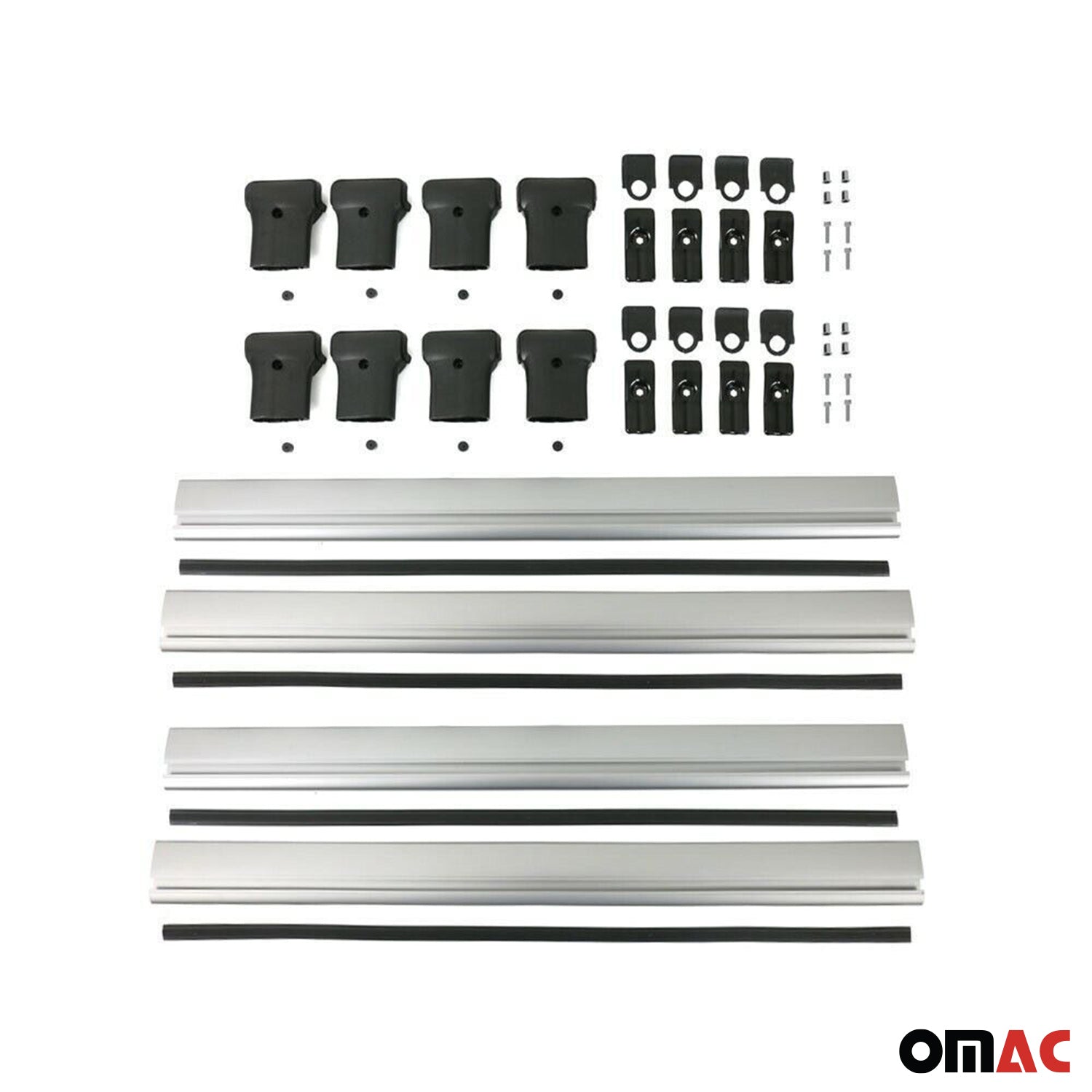 Dachträger Grundtäger für Mercedes Viano Vito W639 2003-2014 75kg Alu Grau 4 tlg