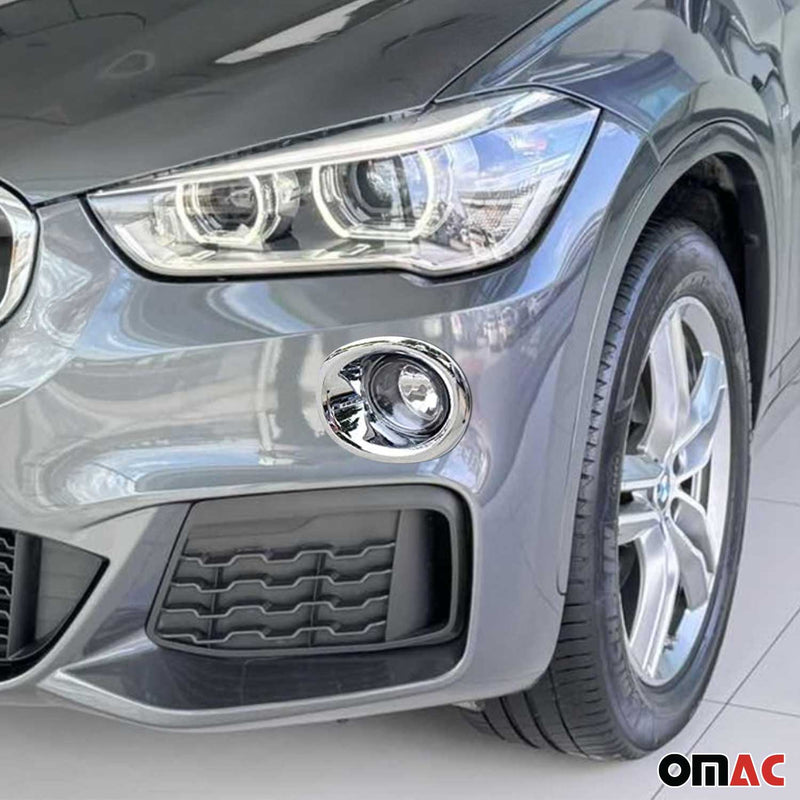 Nebelscheinwerfer Rahmen Umrandung für BMW X1 F48 2014-2020 Chrom ABS Silber 2x