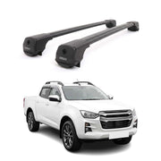 Dachträger Grundträger für Isuzu D-Max III 2019-2026 Aluminium 75kg Schwarz 2tlg