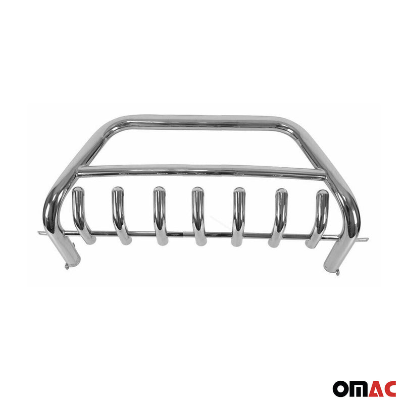 Frontbügel Frontschutzbügel für Toyota Land Cruiser V8 2012-16 ABE Stahl Silber