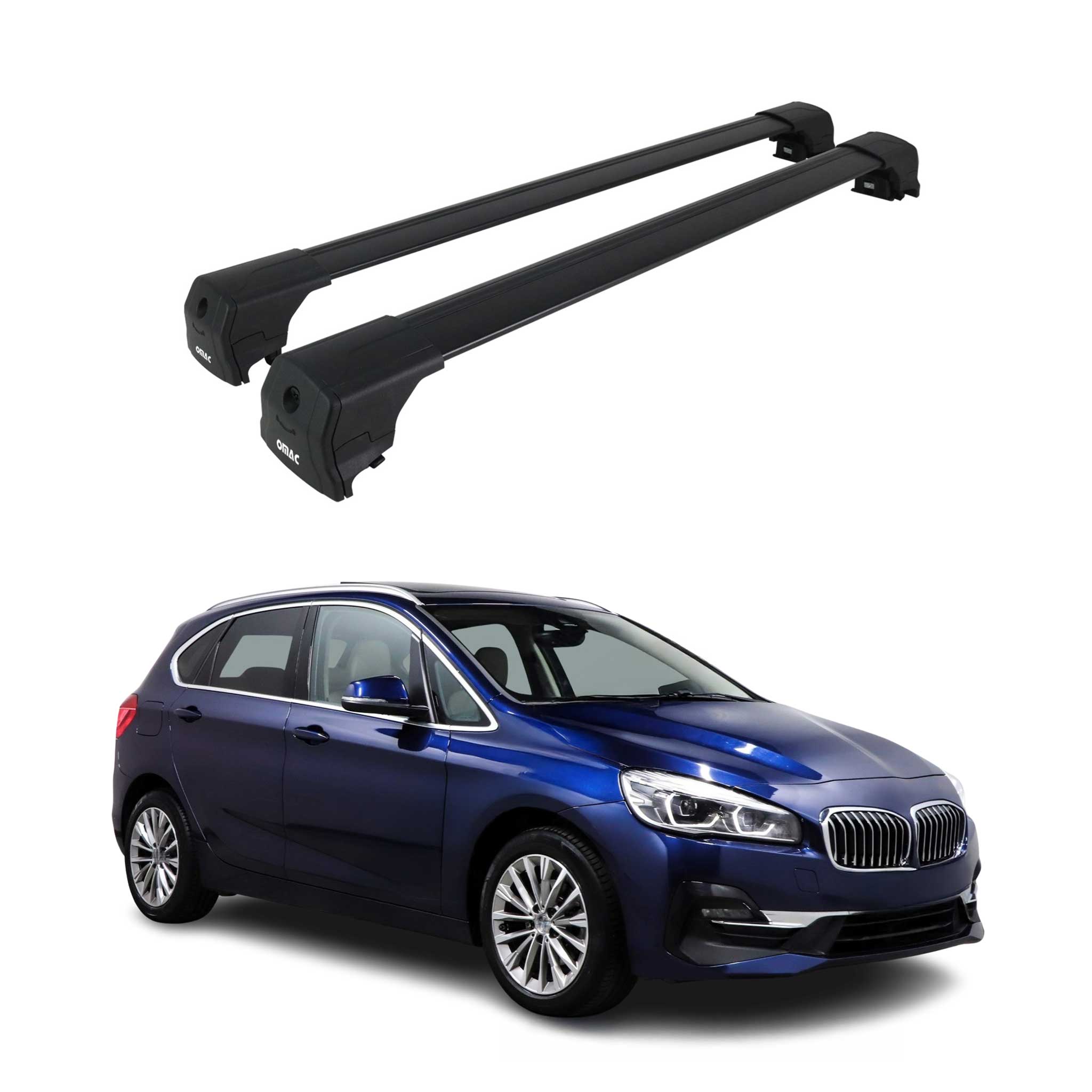Dachträger Gepäckträger für BMW 2er F45 Active Tourer 2014-2024 ABE Schwarz