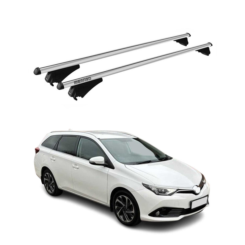 Menabo Dachträger Grundtäger für Toyota Auris mk2 2012-2018 75kg Alu Silber 2x