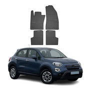OMAC Gummi Fußmatten für Fiat 500X 2015-2026 Automatten Gummi Schwarz 4tlg