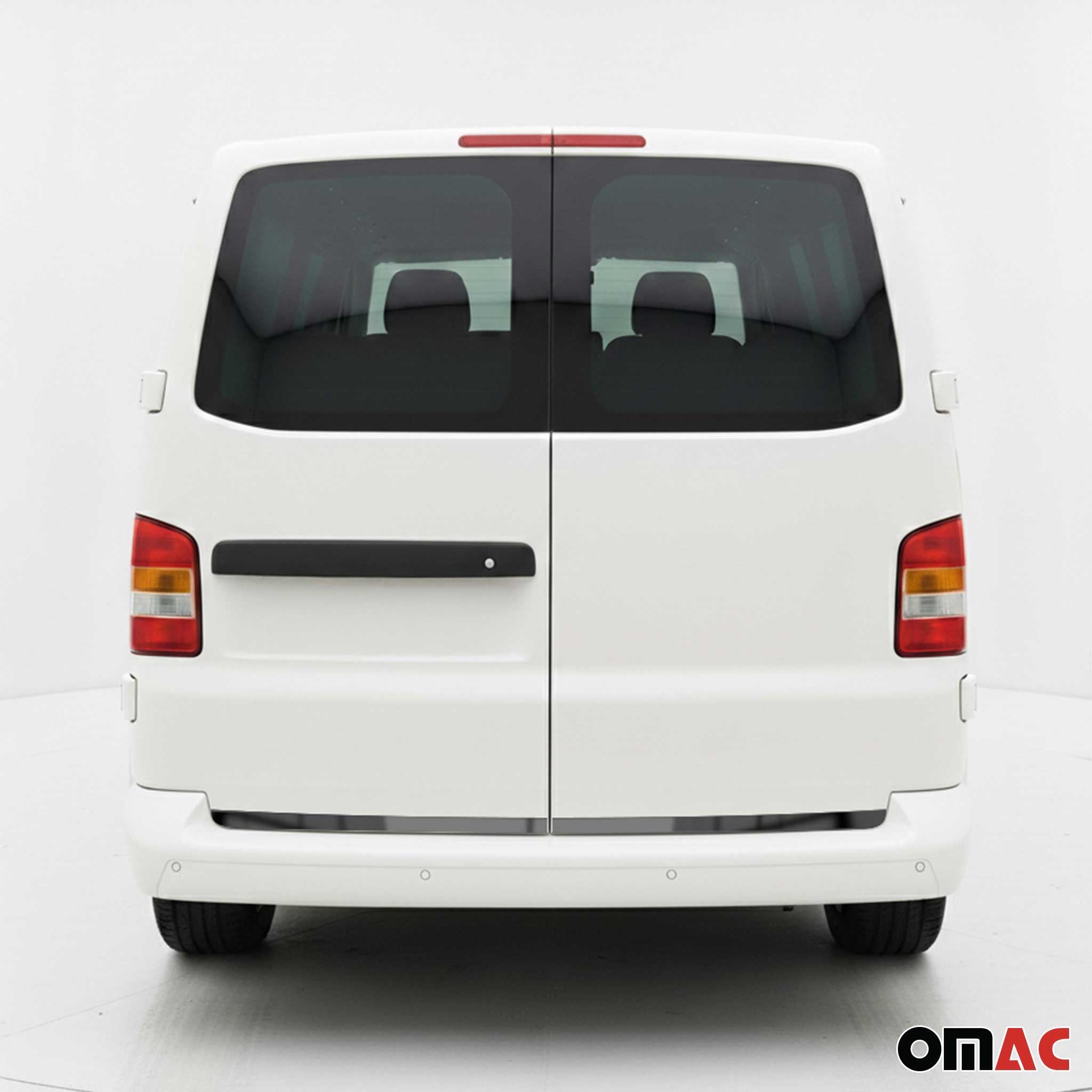 Kofferraumleiste Heckleiste für VW T5 2003-2015 Doppelheck Edelstahl Dunkel 2tlg